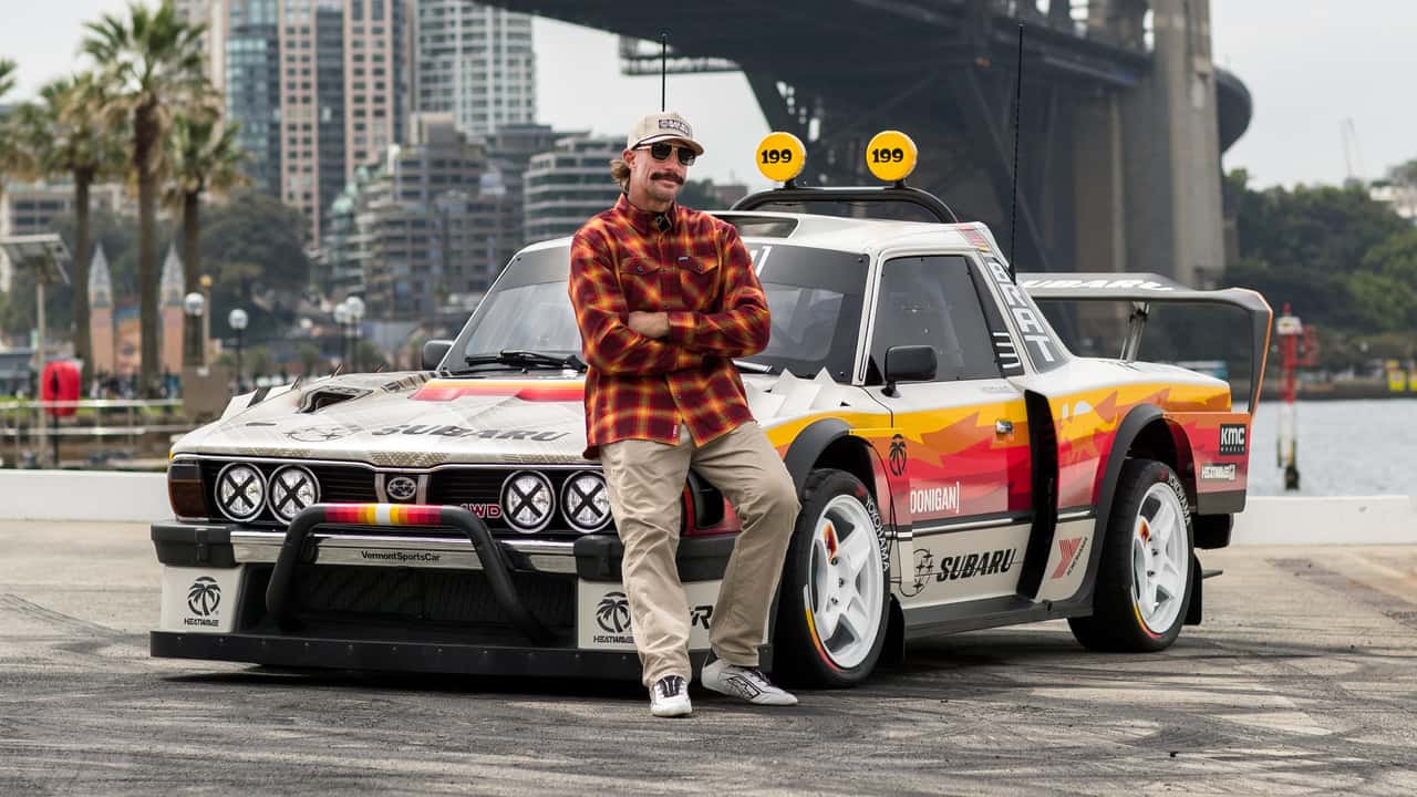 Travis Pastrana's New Gymkhana Car Is a 'Completely Unhinged' Subaru Brat