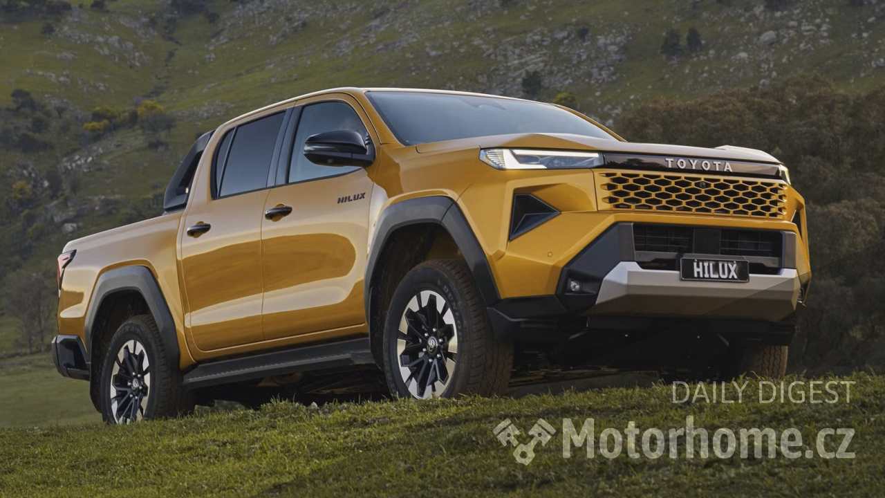 no-image Čistě elektrický Hilux, Telluride debutuje a nové patenty pro hybridy Porsche a Jeep (přehled 11/11/25)