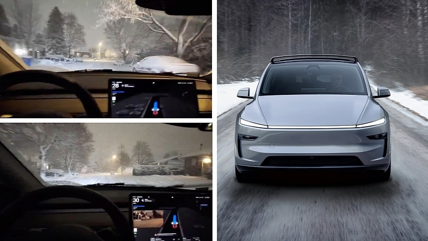 Tesla FSD V14 Learned New Tricks, Can Now Drive on Snowy Roads Better Than Most Drivers