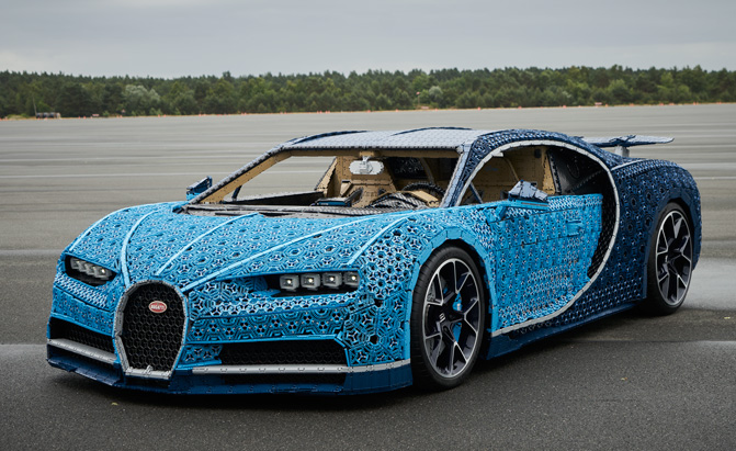 This LEGO Technic Bugatti Chiron Actually Drives